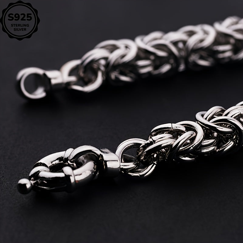 Italian Sterling Silver Handmade Italian 925 Sterling Silver Byzantine Bracelet, 6mm Classic Unisex