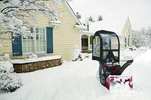 Deluxe Universal Snow Thrower Cab, Black – Fits Most Two & Three-Stage Snow Blowers, Includes Storage Pouch & Reflective Fabric