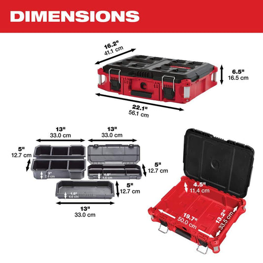 PACKOUT 22 in. Rolling Tool Box, 22 in. Large Tool Box and 22 in. Medium Tool Box 8426-8425-8424