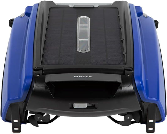 Betta SE Solar Powered Automatic Robotic Pool Surface Skimmer Cleaner with 30-Hour Continuous Cleaning Battery Power and Re-Engineered Twin Salt Chlorine Tolerant Motors (Blue)