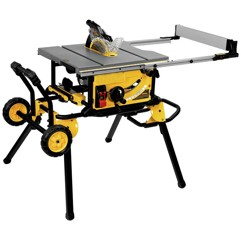 DWE7491RS 10 in 15 Amp SitePro Compact Jobsite Table Saw with Rolling Stand