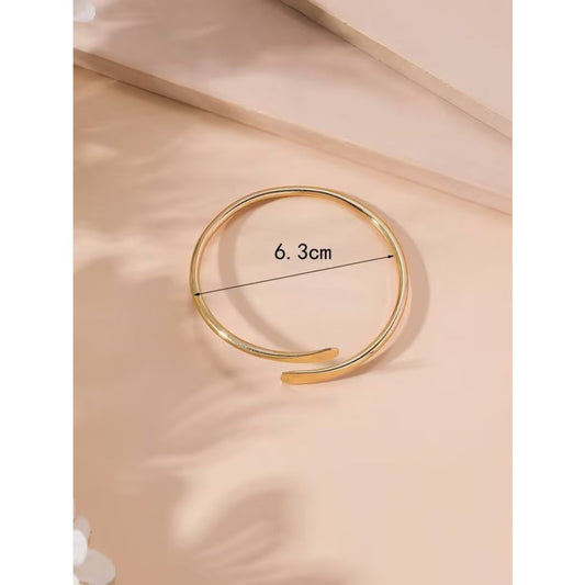 Vintage-Inspired Open Cuff Chic Minimalist Elegant Vintage-Inspired Open Cuff Bracelet for Women - Perfect for Daily Wear & Parties