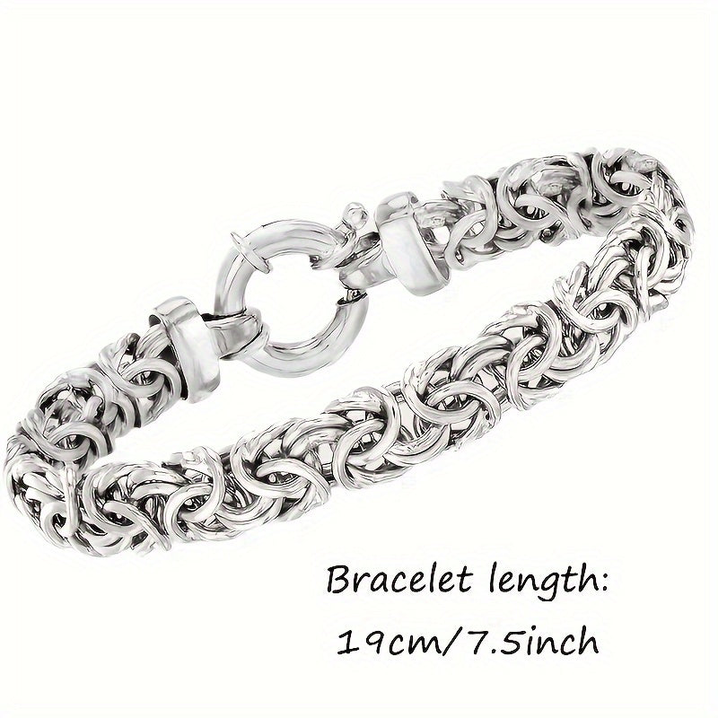 Italian Sterling Silver Handmade Italian 925 Sterling Silver Byzantine Bracelet, 6mm Classic Unisex