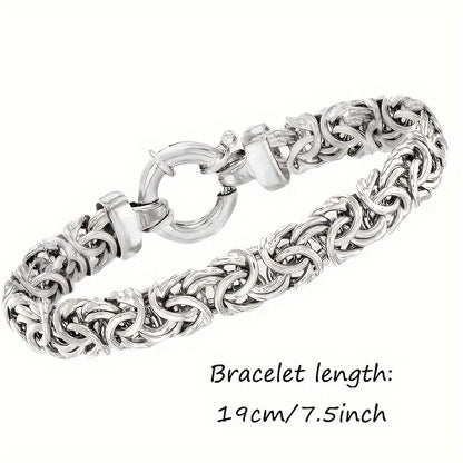 Italian Sterling Silver Handmade Italian 925 Sterling Silver Byzantine Bracelet, 6mm Classic Unisex