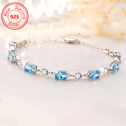 1 S925 Sterling Silvery Amethyst Bracelet - hypoallergenic - Luxury Amethyst with Plated bracelet - perfect for every occasion and Casual Attire - the perfect feminine jewelry