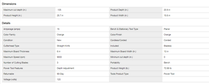 RIDGID R4331 13 in. Thickness Corded Planer