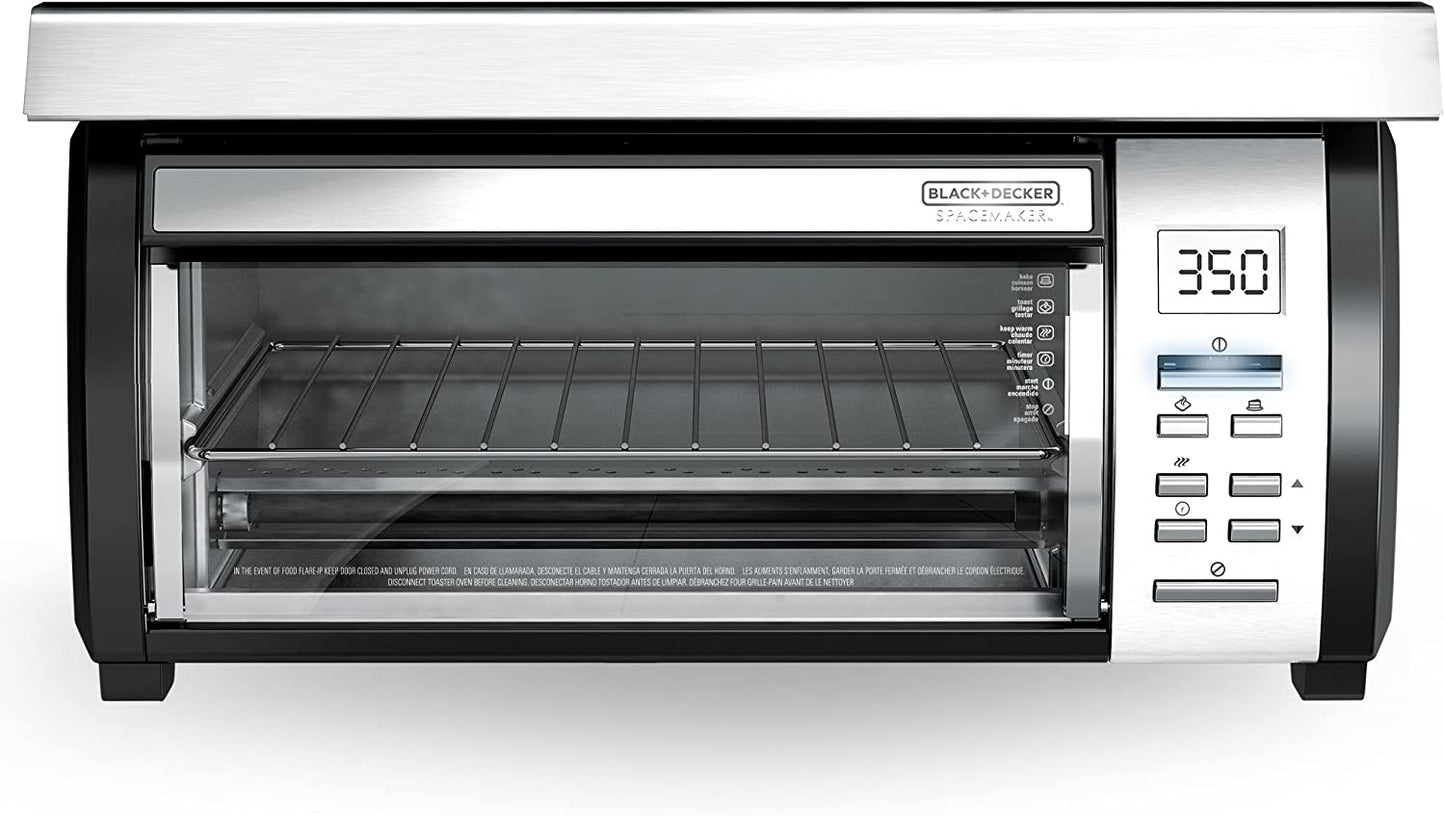 Spacemaker Under-Counter Toaster Oven, Black/Stainless Steel, TROS1000D