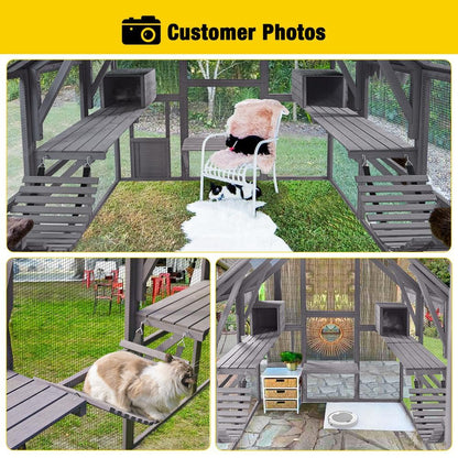 aivituvin Outdoor Cat Run : Large Cat Enclosure