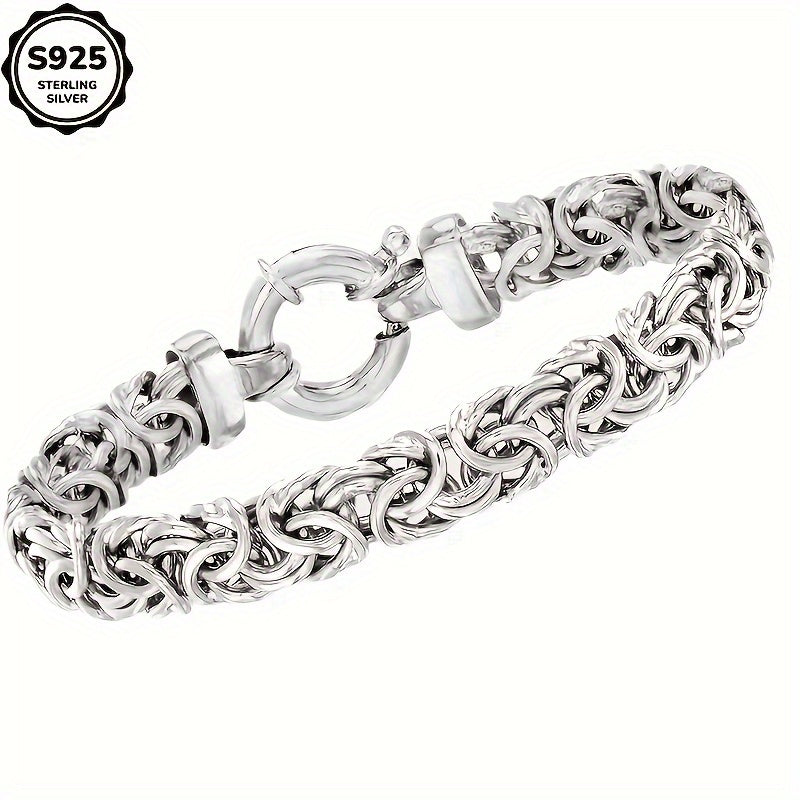 Italian Sterling Silver Handmade Italian 925 Sterling Silver Byzantine Bracelet, 6mm Classic Unisex