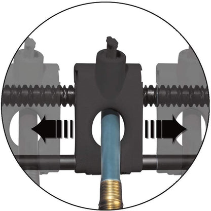 Suncast Aquawinder 125 Wicker Garden Hose Reel Lightweight Portable Hands Free Water Powered Retractable Hose Reel Java