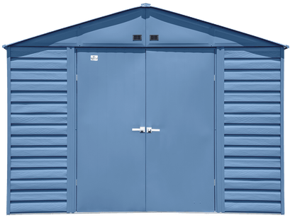 Arrow Select Steel Storage Shed, 10x14, Blue Grey