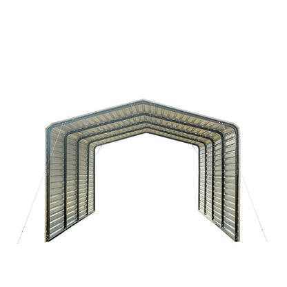 CP1220F 12' x 20' All-Steel Carport with Enclosed Sides