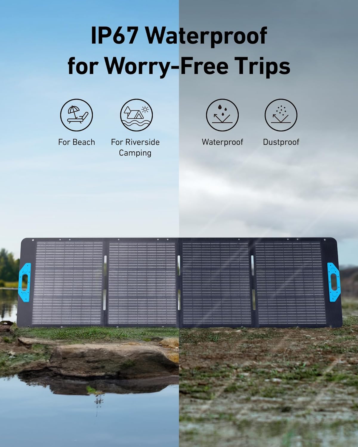 SOLIX C1000 Portable Power Station with 200W Solar Panel, 1800W Solar Generator, 1056wh LFP (LiFePO4) Battery, 6 AC Outlets, Up to 2400W for Home, Power Outages, and Outdoor Camping