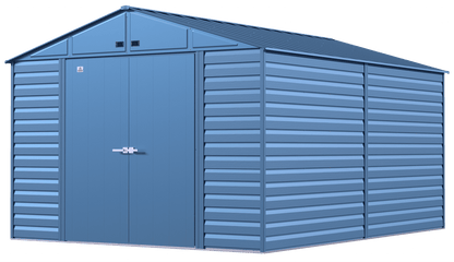 Arrow Select Steel Storage Shed, 10x14, Blue Grey
