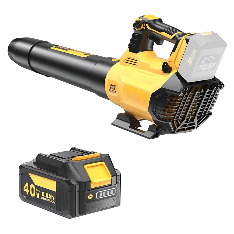 Cordless Electric Leaf Blower, 650 CFM, 195 MPH, 40V 6.0 Ah Battery and Charger Included
