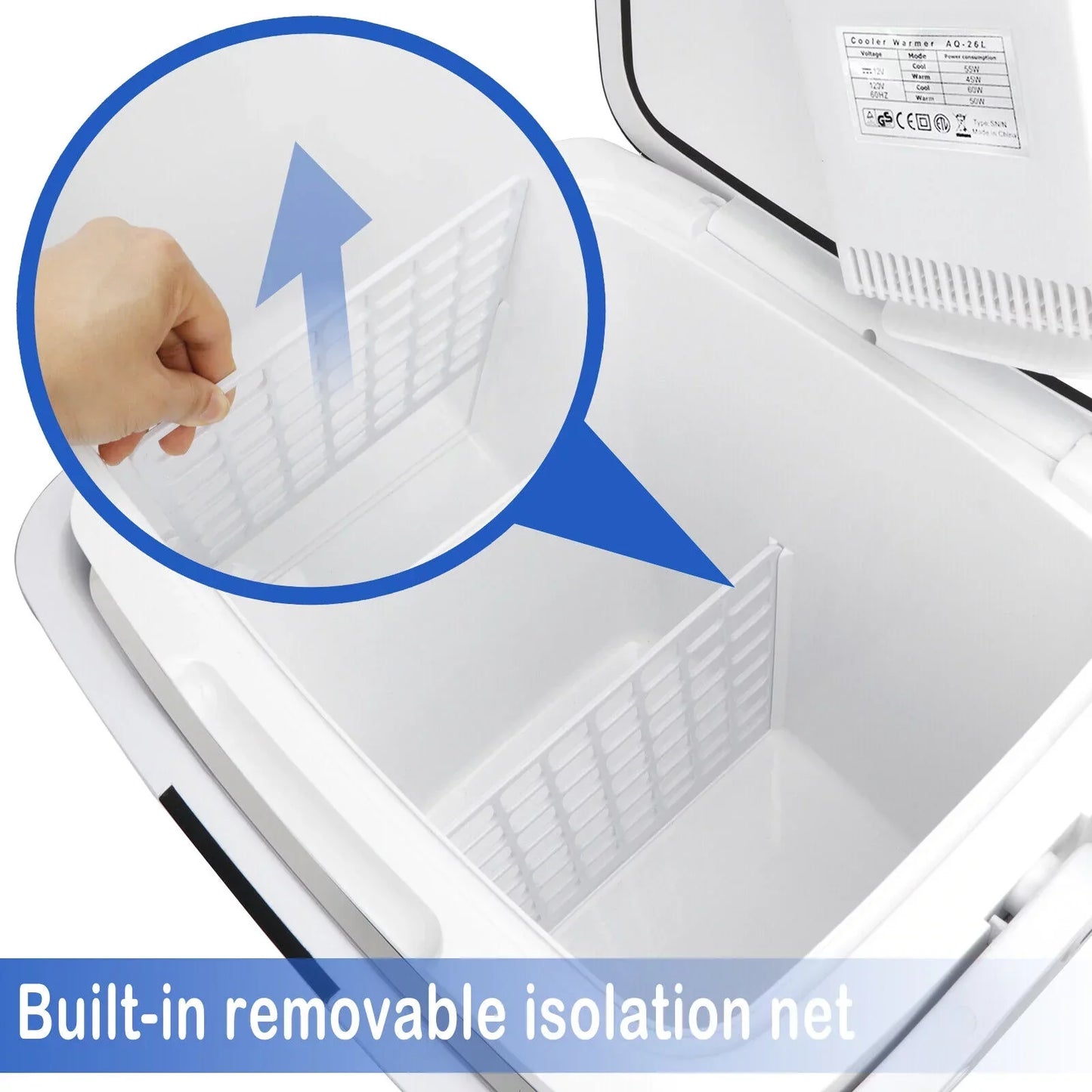 Newest Portable Iceless Thermoelectric Cooler Warmer Low Noise Car Electric Refrigerator Mini Fridge for Car Travel Trip Caming