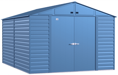 Arrow Select Steel Storage Shed, 10x14, Blue Grey