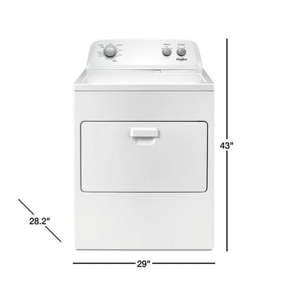 7.0 cu. ft. Electric Dryer, AutoDryTM System, Wrinkle ShieldTM, White