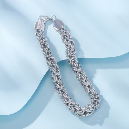 1pc 24g Fashion Grass Rope Bracelet - 925 Silvery Material, Hypoallergenic, Adjustable, Unisex Design, Perfect Engagement, Wedding, Anniversary, Mother'S Day Gift for Relatives and Friends with Elegant Gift Box