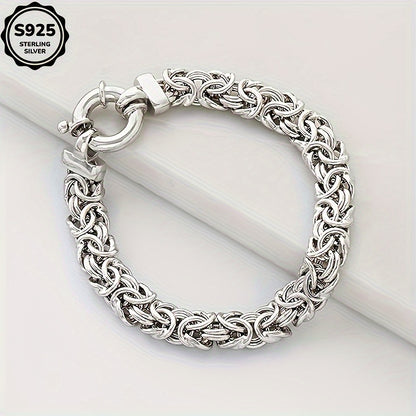 Italian Sterling Silver Handmade Italian 925 Sterling Silver Byzantine Bracelet, 6mm Classic Unisex