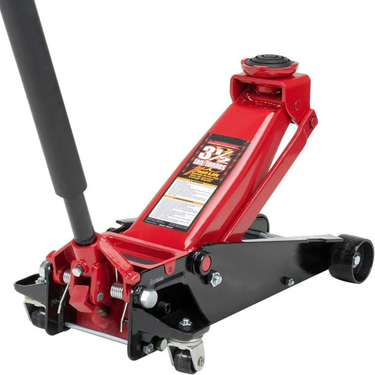 Black/Red Fast Lift Service Jack 3.5 Ton Capacity