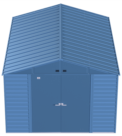Arrow Select Steel Storage Shed, 10x14, Blue Grey