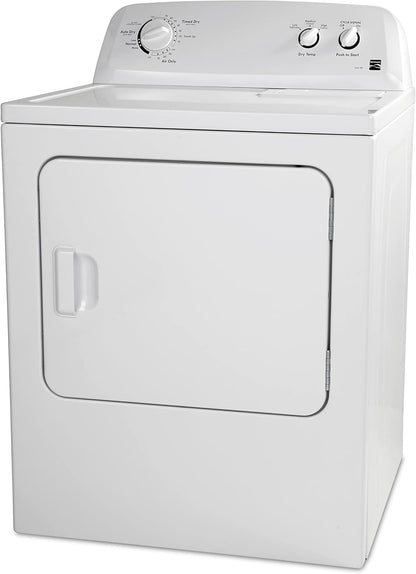 29′′ Front Load Electric Dryer with Wrinkle Guard and 7.0 Cubic Ft. Total Capacity, White
