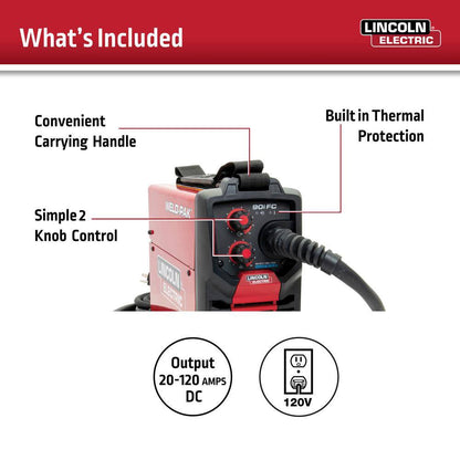 Lincoln Electric WELD-PAK 90i FC Flux-Cored Wire Feeder Welder (No Gas) K5255-1