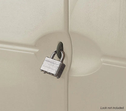 Rubbermaid Vertical Resin Weather Resistant Outdoor Storage Shed