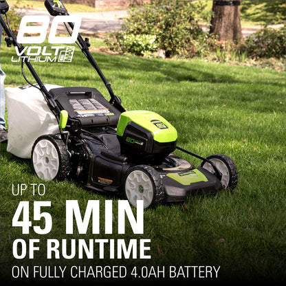 80V Cordless 21′′ Self-Propelled Brushless Lawn Mower | Greenworks