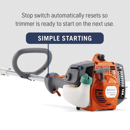 128LD Gas String Trimmer, 28-cc 2-Cycle, 17-inch Straight Shaft Gas String Trimmer with Tap 'n Go trimmer head