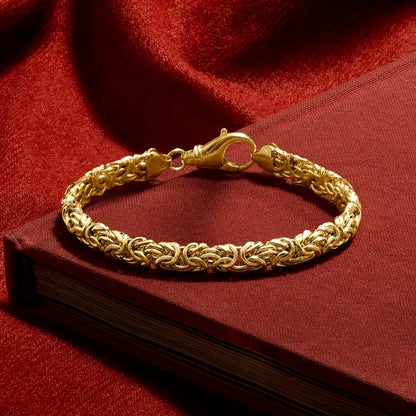 925 Silver High-quality And Fashionable Byzantine Bracelet, Jewelry For, Hip-hop Trend Items, Perfect Father'S Day Gift, Free Exquisite Gift Box